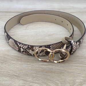 NY&C Double O Ring Snakeskin Design Belt